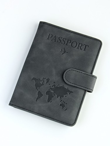 YO Обложка на паспорт c кнопкой "Travel 101" (эко-кожа) 