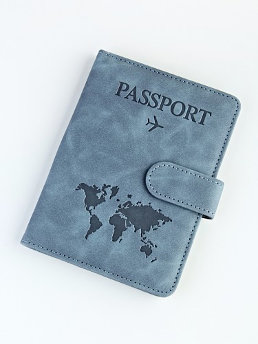 YO Обложка на паспорт c кнопкой "Travel 101" (эко-кожа) 
