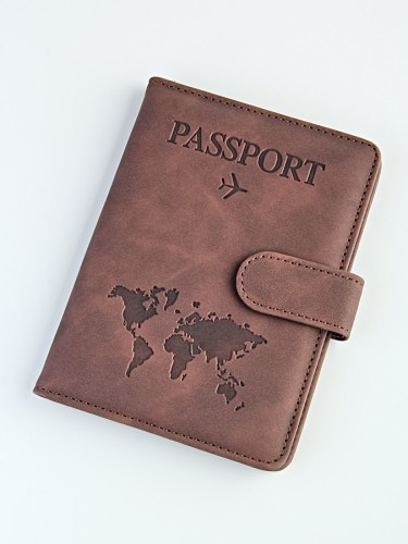 YO Обложка на паспорт c кнопкой "Travel 101" (эко-кожа) 