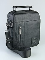 Сумка мужская "0075S" (черн./нат.кожа)